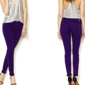 EUC 7 For All Mankind Skinny Purple Denim Jeans 28 Women